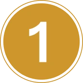 Number one in gold circle
