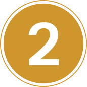 Number 2 in gold circle